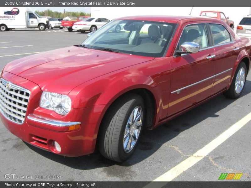 Inferno Red Crystal Pearl / Dark Slate Gray 2008 Chrysler 300 C HEMI