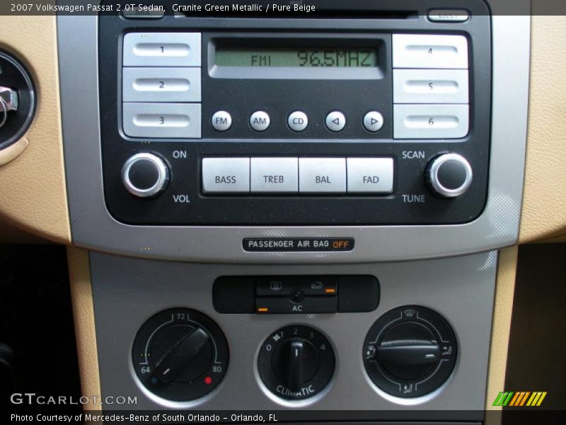 Granite Green Metallic / Pure Beige 2007 Volkswagen Passat 2.0T Sedan