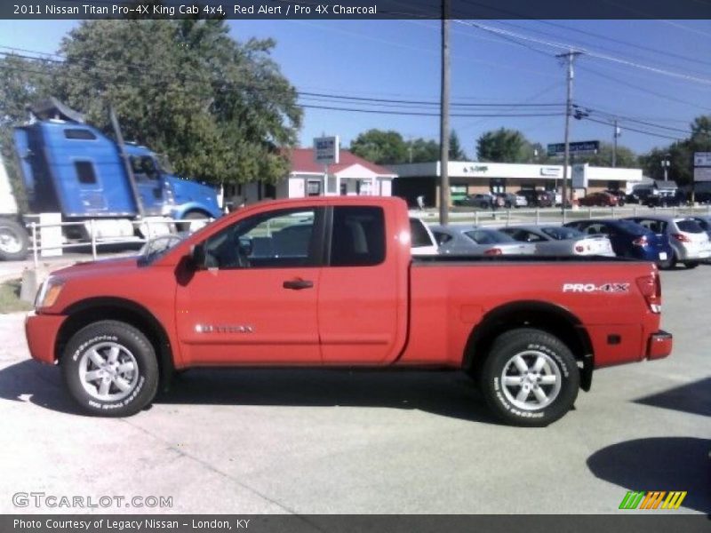 Red Alert / Pro 4X Charcoal 2011 Nissan Titan Pro-4X King Cab 4x4