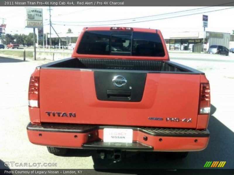 Red Alert / Pro 4X Charcoal 2011 Nissan Titan Pro-4X King Cab 4x4