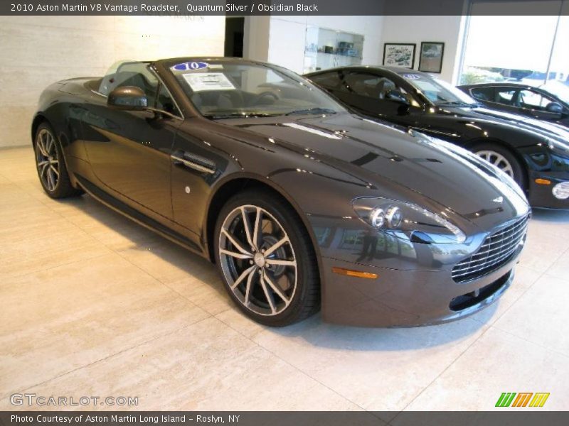 Quantum Silver / Obsidian Black 2010 Aston Martin V8 Vantage Roadster