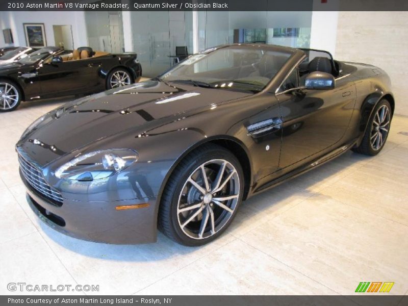 Quantum Silver / Obsidian Black 2010 Aston Martin V8 Vantage Roadster