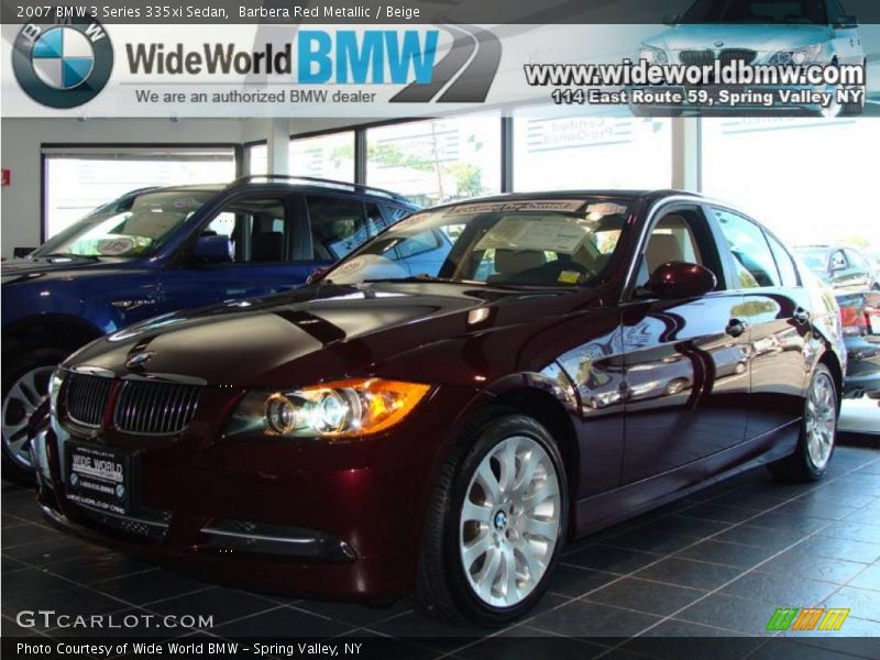Barbera Red Metallic / Beige 2007 BMW 3 Series 335xi Sedan