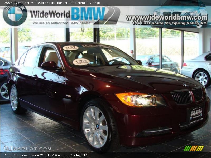 Barbera Red Metallic / Beige 2007 BMW 3 Series 335xi Sedan