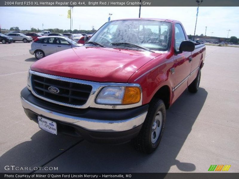 Bright Red / Heritage Graphite Grey 2004 Ford F150 XL Heritage Regular Cab 4x4