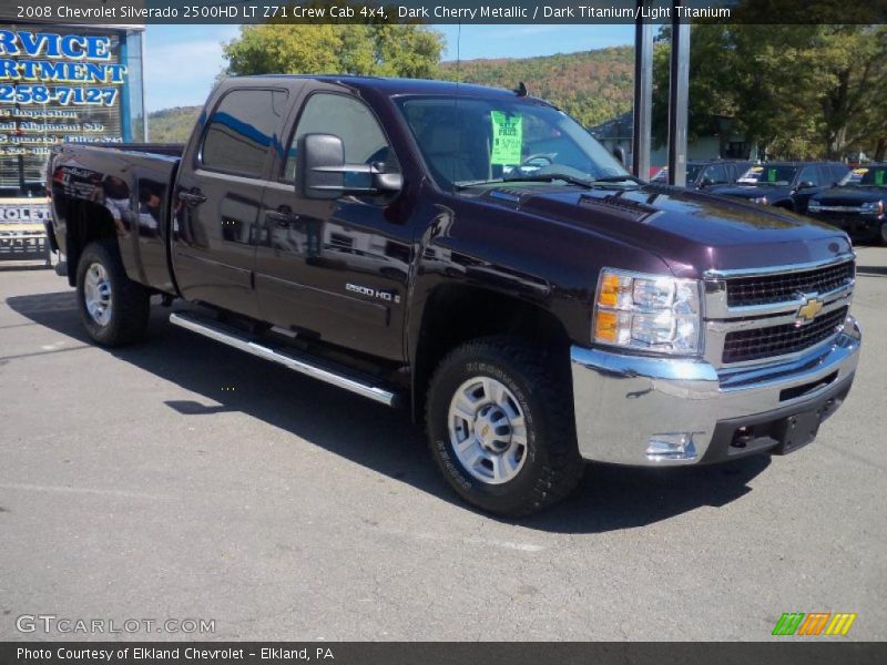 Dark Cherry Metallic / Dark Titanium/Light Titanium 2008 Chevrolet Silverado 2500HD LT Z71 Crew Cab 4x4