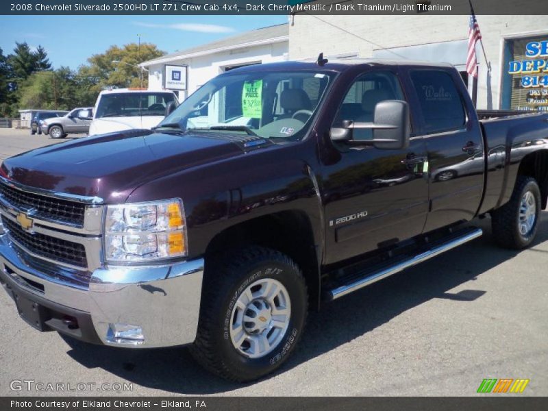Dark Cherry Metallic / Dark Titanium/Light Titanium 2008 Chevrolet Silverado 2500HD LT Z71 Crew Cab 4x4