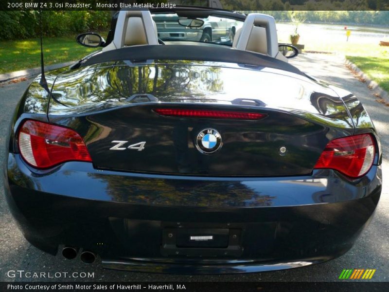 Monaco Blue Metallic / Beige 2006 BMW Z4 3.0si Roadster