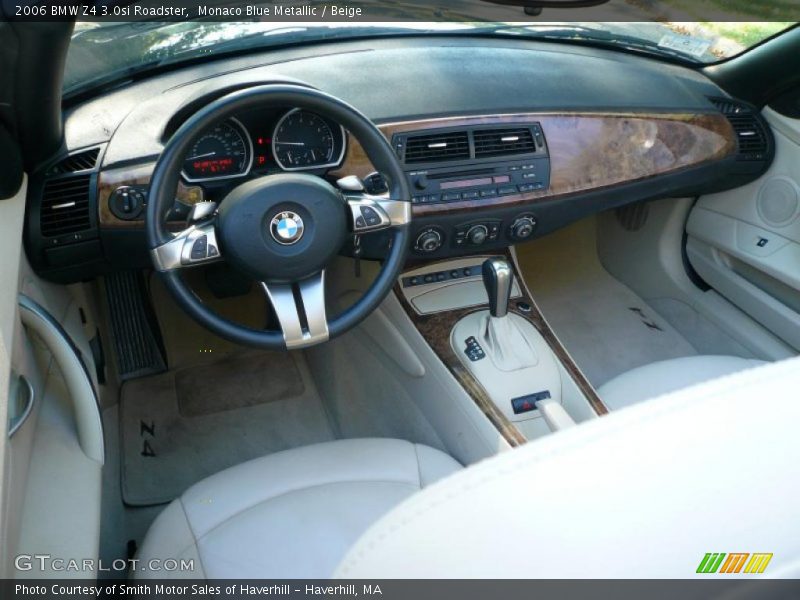 Monaco Blue Metallic / Beige 2006 BMW Z4 3.0si Roadster