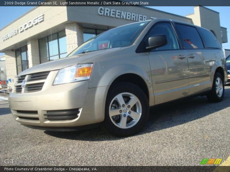 Light Sandstone Metallic / Dark Slate Gray/Light Shale 2009 Dodge Grand Caravan SE