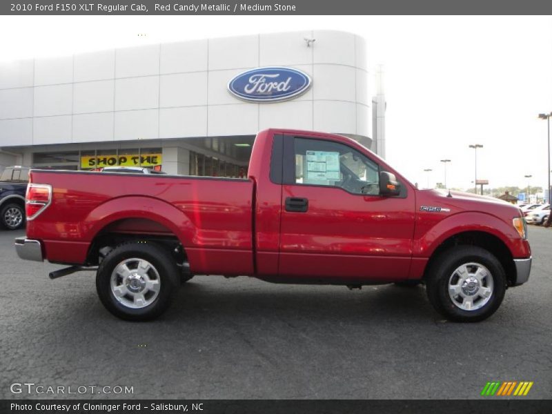 Red Candy Metallic / Medium Stone 2010 Ford F150 XLT Regular Cab