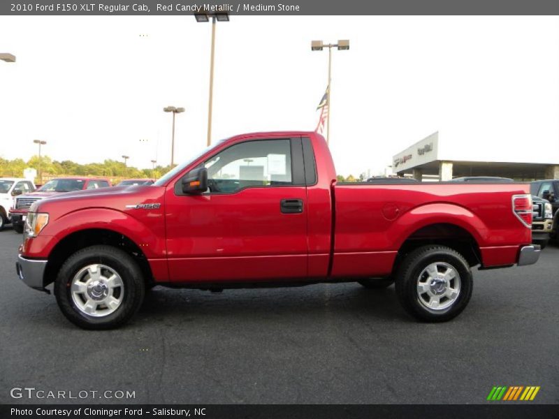 Red Candy Metallic / Medium Stone 2010 Ford F150 XLT Regular Cab