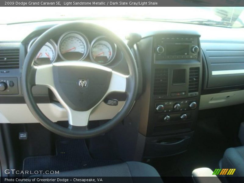 Light Sandstone Metallic / Dark Slate Gray/Light Shale 2009 Dodge Grand Caravan SE