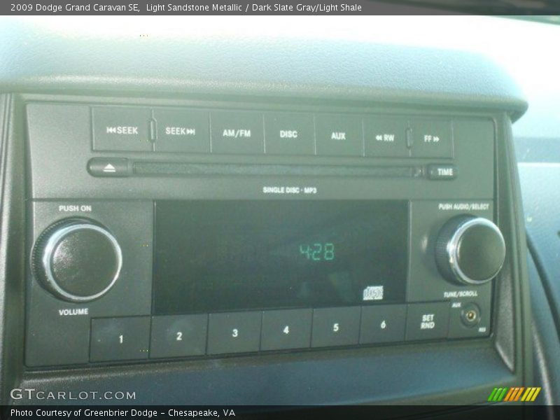 Light Sandstone Metallic / Dark Slate Gray/Light Shale 2009 Dodge Grand Caravan SE