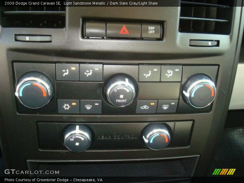 Light Sandstone Metallic / Dark Slate Gray/Light Shale 2009 Dodge Grand Caravan SE