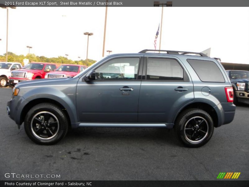 Steel Blue Metallic / Charcoal Black 2011 Ford Escape XLT Sport