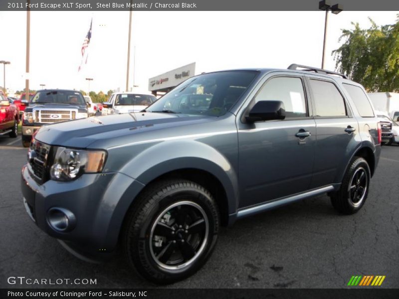 Steel Blue Metallic / Charcoal Black 2011 Ford Escape XLT Sport