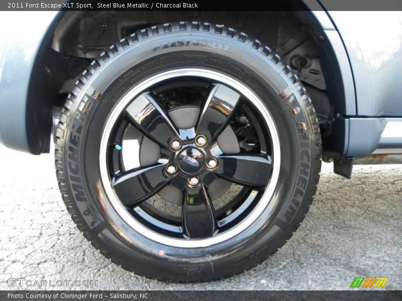 Steel Blue Metallic / Charcoal Black 2011 Ford Escape XLT Sport