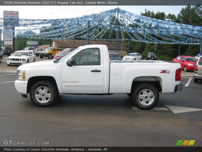 Summit White / Ebony 2008 Chevrolet Silverado 1500 Z71 Regular Cab 4x4