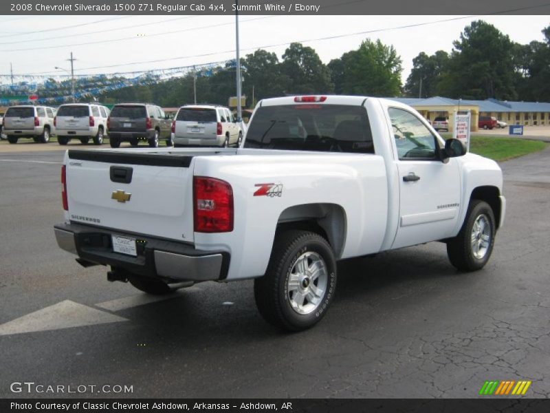 Summit White / Ebony 2008 Chevrolet Silverado 1500 Z71 Regular Cab 4x4
