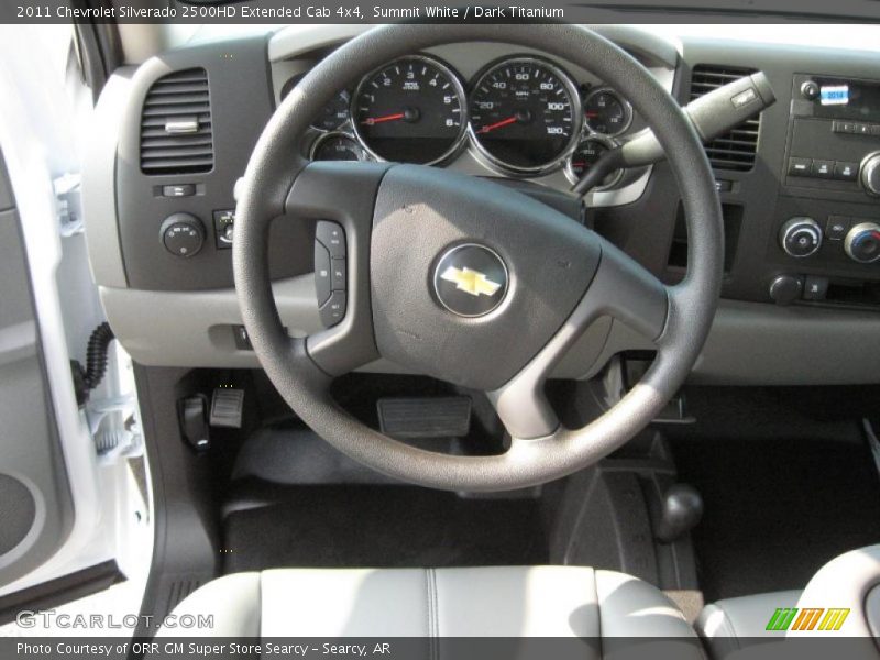 Summit White / Dark Titanium 2011 Chevrolet Silverado 2500HD Extended Cab 4x4