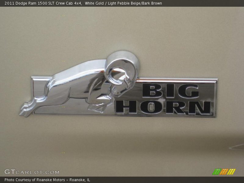 White Gold / Light Pebble Beige/Bark Brown 2011 Dodge Ram 1500 SLT Crew Cab 4x4