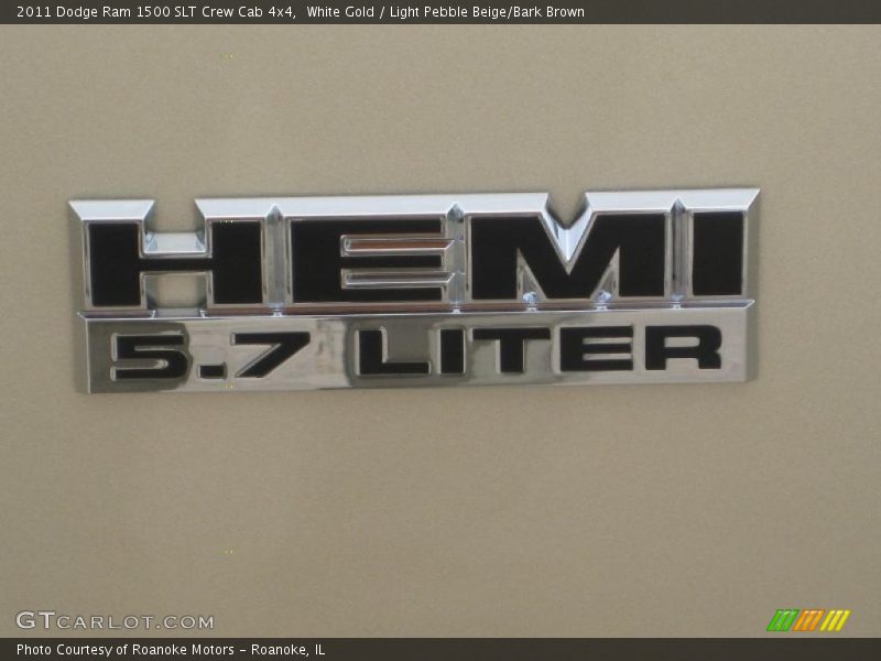 White Gold / Light Pebble Beige/Bark Brown 2011 Dodge Ram 1500 SLT Crew Cab 4x4