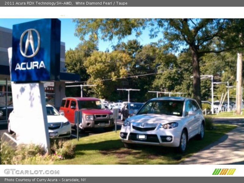 White Diamond Pearl / Taupe 2011 Acura RDX Technology SH-AWD