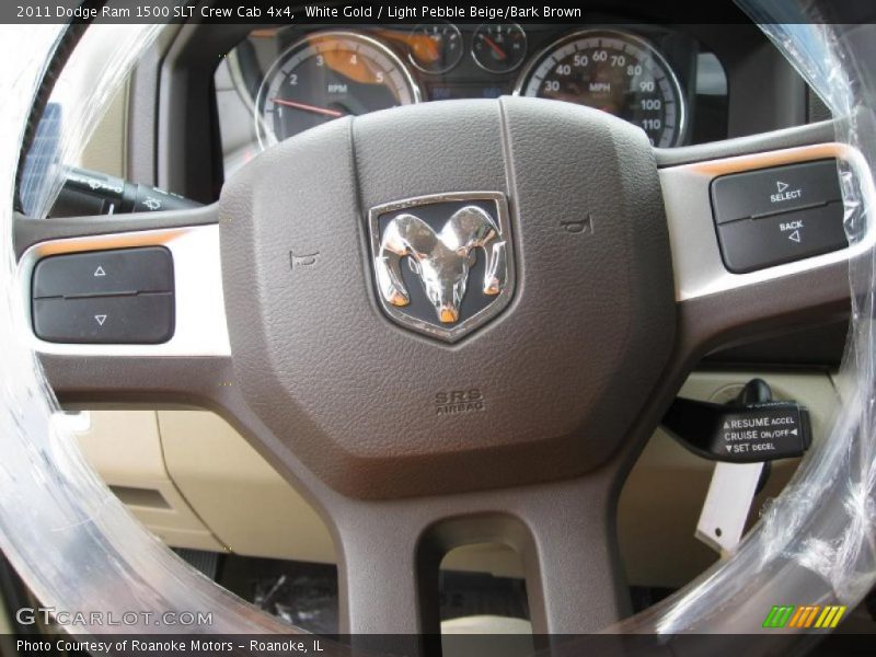 White Gold / Light Pebble Beige/Bark Brown 2011 Dodge Ram 1500 SLT Crew Cab 4x4