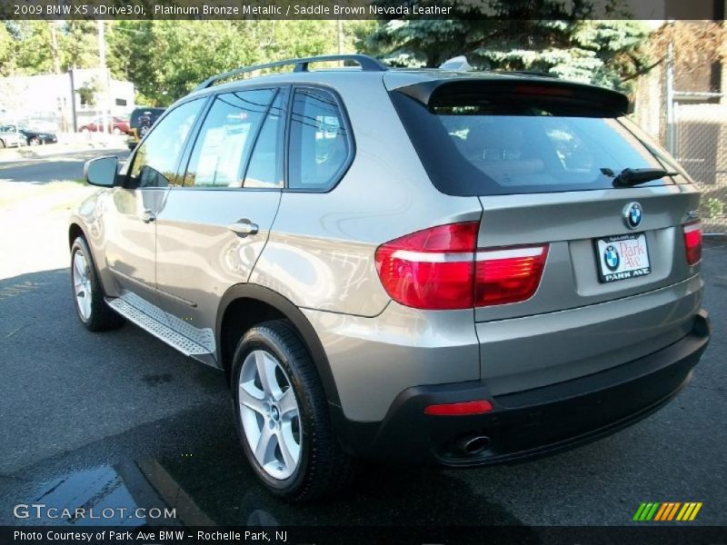 Platinum Bronze Metallic / Saddle Brown Nevada Leather 2009 BMW X5 xDrive30i