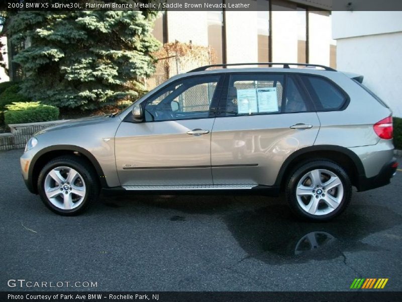 Platinum Bronze Metallic / Saddle Brown Nevada Leather 2009 BMW X5 xDrive30i