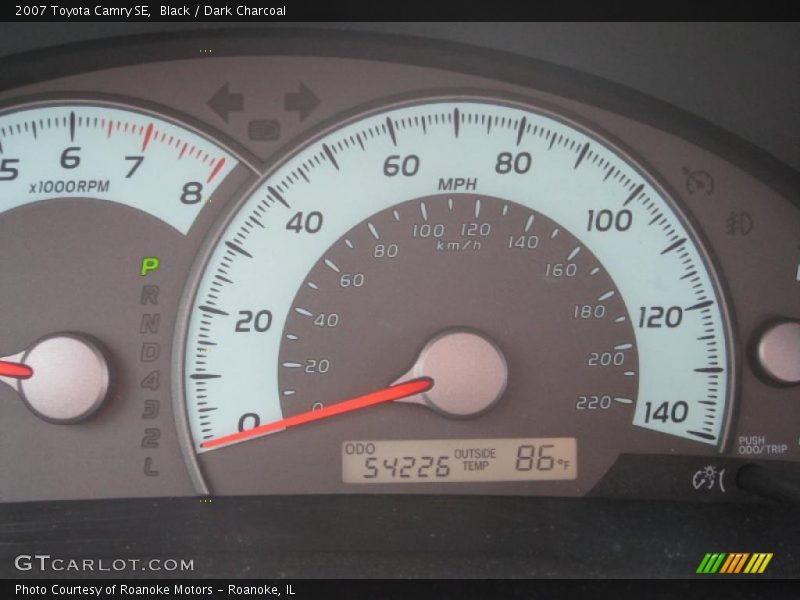 Black / Dark Charcoal 2007 Toyota Camry SE