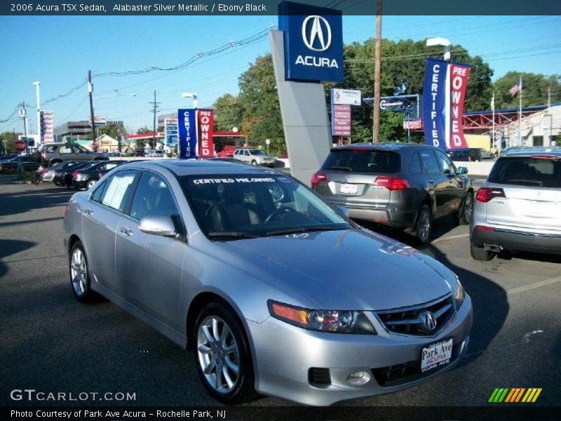 Alabaster Silver Metallic / Ebony Black 2006 Acura TSX Sedan