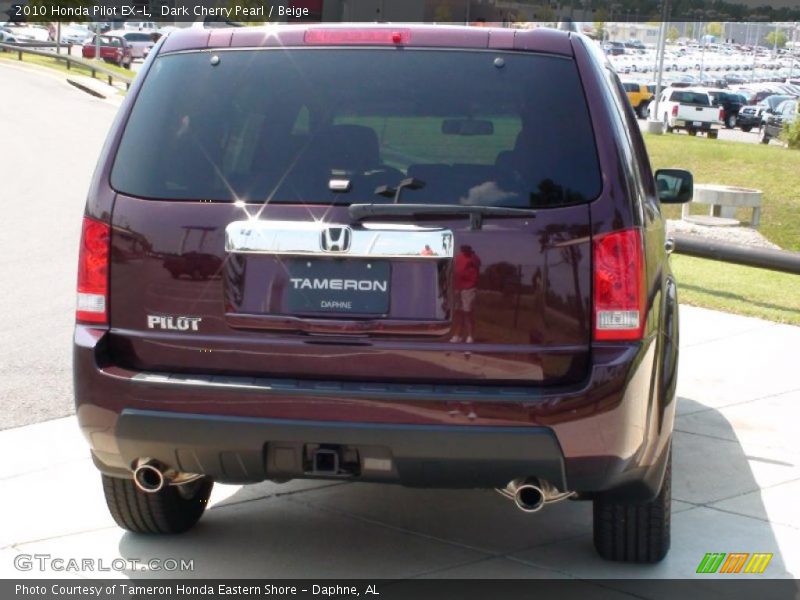 Dark Cherry Pearl / Beige 2010 Honda Pilot EX-L