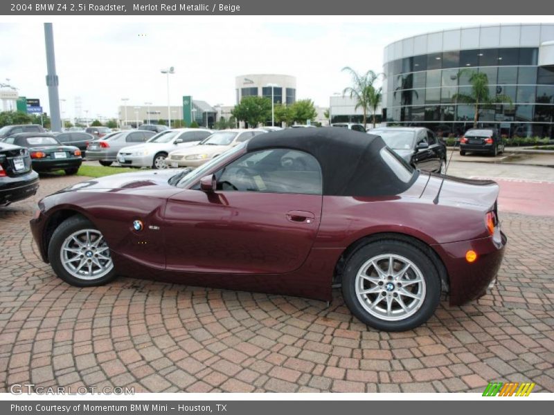 Merlot Red Metallic / Beige 2004 BMW Z4 2.5i Roadster