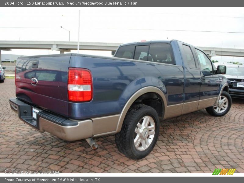 Medium Wedgewood Blue Metallic / Tan 2004 Ford F150 Lariat SuperCab