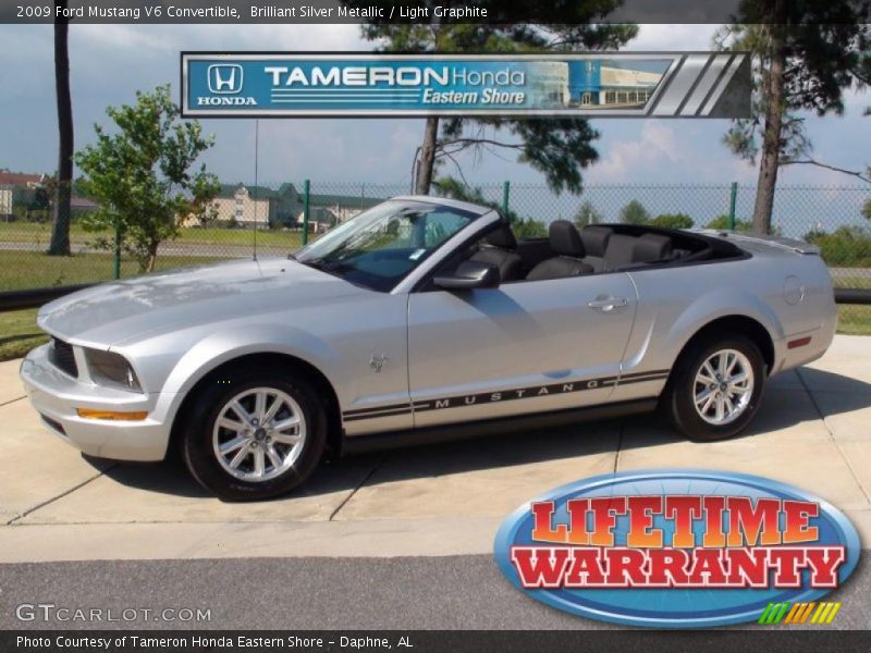 Brilliant Silver Metallic / Light Graphite 2009 Ford Mustang V6 Convertible