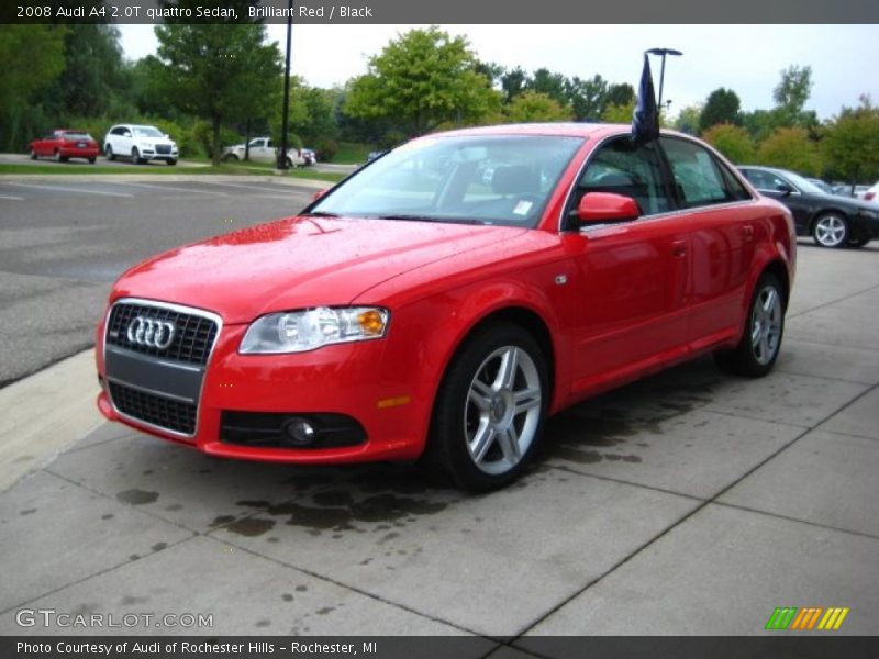 Brilliant Red / Black 2008 Audi A4 2.0T quattro Sedan