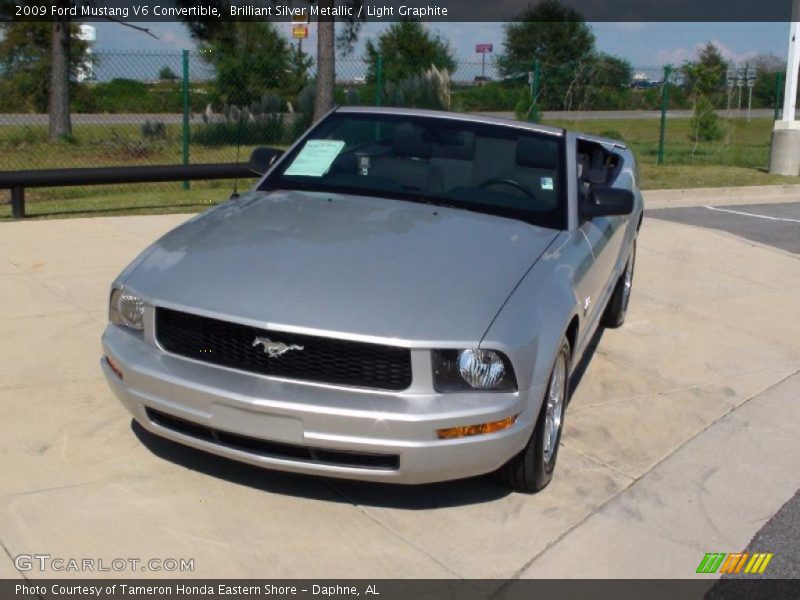 Brilliant Silver Metallic / Light Graphite 2009 Ford Mustang V6 Convertible