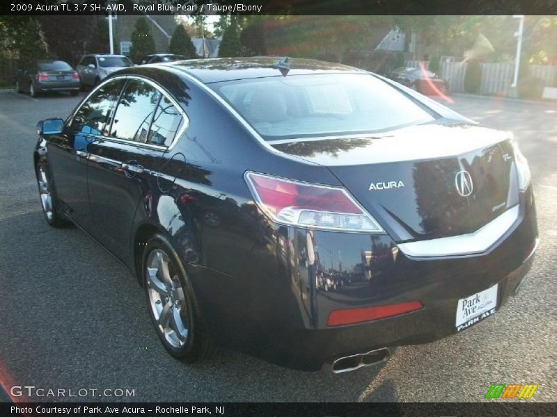Royal Blue Pearl / Taupe/Ebony 2009 Acura TL 3.7 SH-AWD