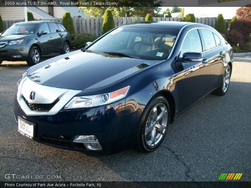 Royal Blue Pearl / Taupe/Ebony 2009 Acura TL 3.7 SH-AWD