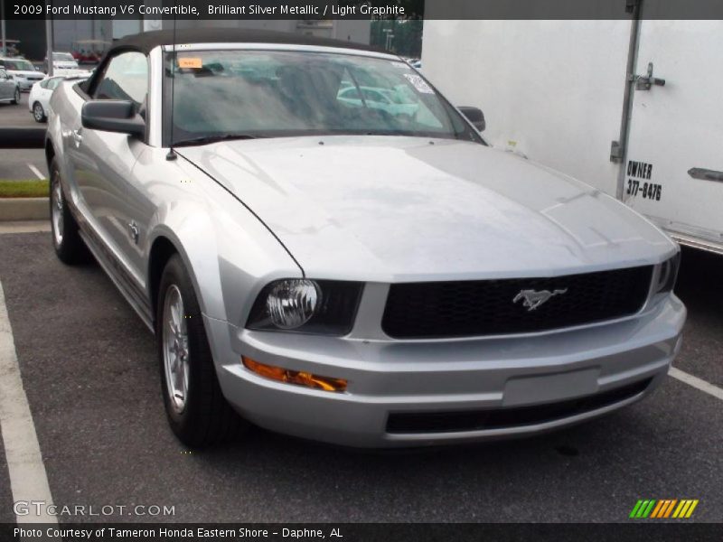 Brilliant Silver Metallic / Light Graphite 2009 Ford Mustang V6 Convertible