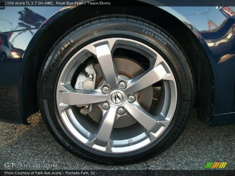 Royal Blue Pearl / Taupe/Ebony 2009 Acura TL 3.7 SH-AWD