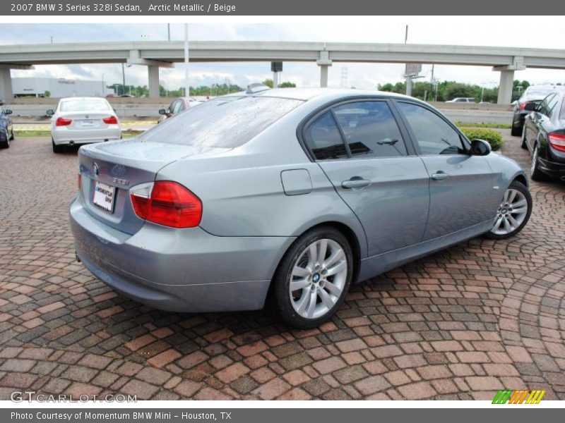 Arctic Metallic / Beige 2007 BMW 3 Series 328i Sedan