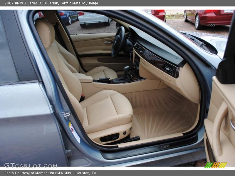Arctic Metallic / Beige 2007 BMW 3 Series 328i Sedan
