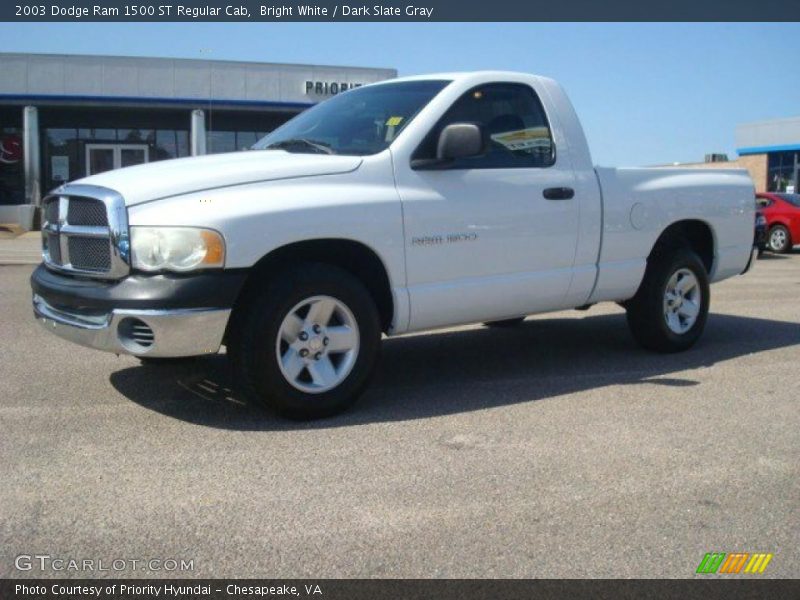 Bright White / Dark Slate Gray 2003 Dodge Ram 1500 ST Regular Cab