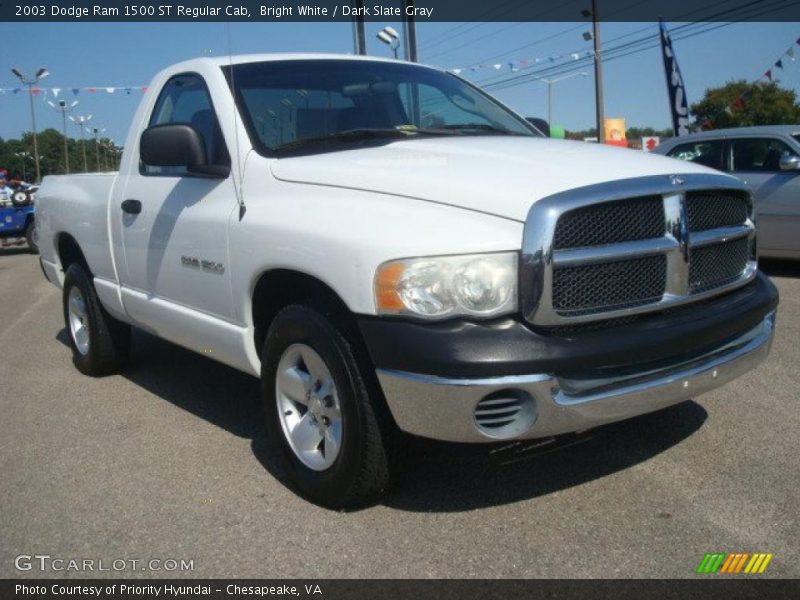 Bright White / Dark Slate Gray 2003 Dodge Ram 1500 ST Regular Cab