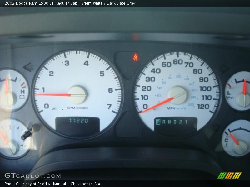 Bright White / Dark Slate Gray 2003 Dodge Ram 1500 ST Regular Cab