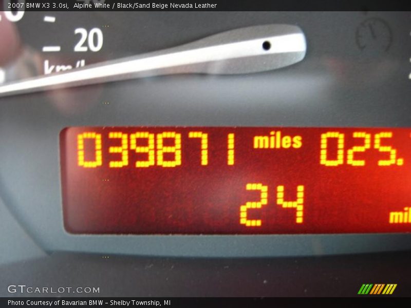 Alpine White / Black/Sand Beige Nevada Leather 2007 BMW X3 3.0si