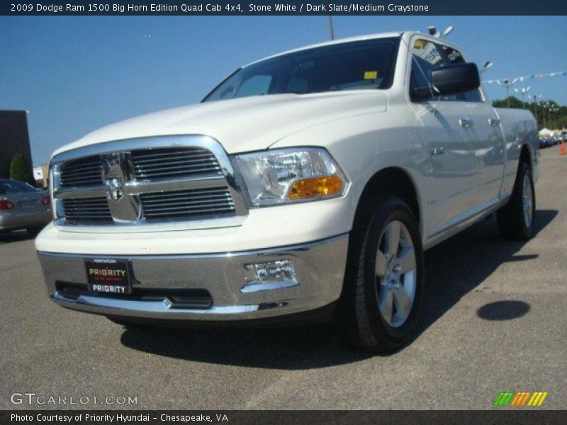 Stone White / Dark Slate/Medium Graystone 2009 Dodge Ram 1500 Big Horn Edition Quad Cab 4x4